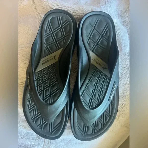 RIDER Grendene Softdry foam sandal flip flop Size 10 black - Picture 2 of 6